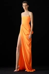 ALEX PERRY REED-STRAPLESS CREPE GOWN,D607