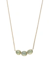 BROOKE GREGSON GOLD ORBIT TRIPLE AQUAMARINE NECKLACE,5057865644622