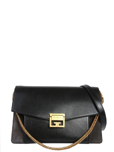 Givenchy Gv3-small Leather Crossbody Bag In Black