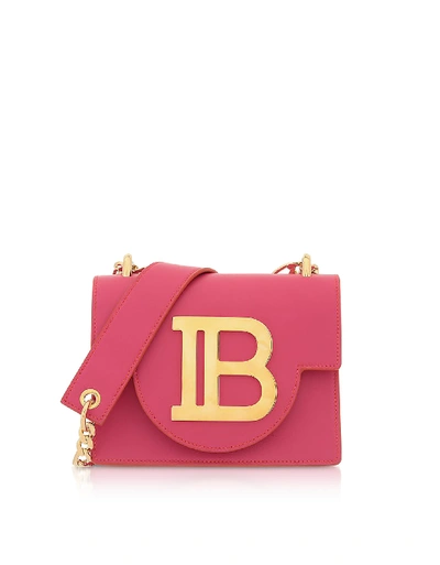 Balmain Bbag 18 Leather Shoulder Bag - Pink In Fuchsia