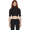 A-COLD-WALL* A-COLD-WALL* BLACK RAGLAN CROP ZIP-UP TURTLENECK