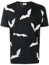 SAINT LAURENT SAINT LAURENT 蝙蝠印花T恤 - 黑色