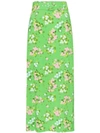 BERNADETTE BERNADETTE SMALL ROSES PRINT MIDI SKIRT - 绿色