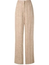 Voz Raw Wide Trousers In Brown