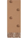 GUCCI WOOL SCARF WITH DOUBLE G PATTERN