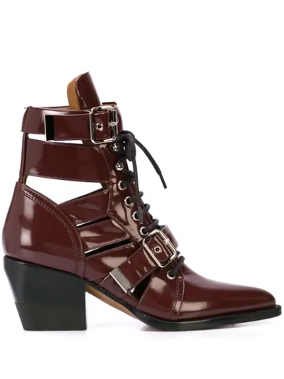 Chloé Red Women's Red Rylee Ankle Boots