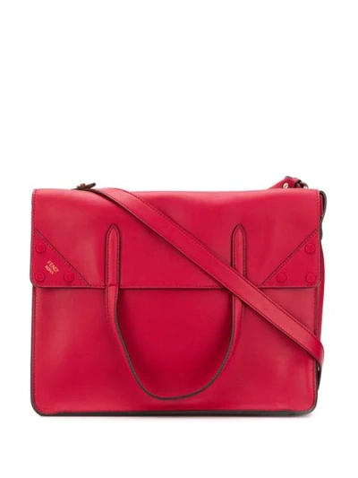 Fendi Ff  Slip Large Shoulder Bag In Red