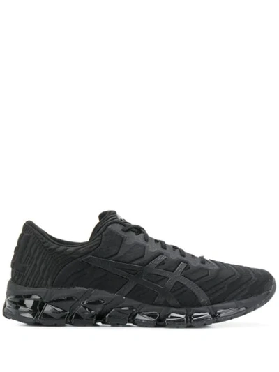 Asics Ridged Sole Lace-up Trainers In Black