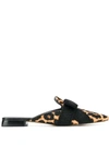 MICHAEL MICHAEL KORS MICHAEL MICHAEL KORS LEOPARD PRINT BOW LOAFERS - 黑色