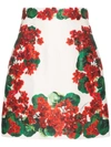 DOLCE & GABBANA DOLCE & GABBANA ROCK MIT BLUMENMUSTER - ROT