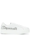 DSQUARED2 LOW SEQUINNED LOGO SNEAKERS