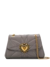 DOLCE & GABBANA HEART PLAQUE SHOULDER BAG