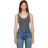 AMO AMO GREY RIB CROP TANK TOP