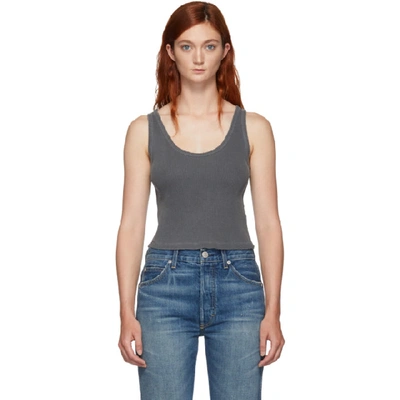 Amo Crop Rib Tank In 062 Fadedbl
