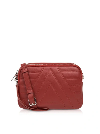 Lancaster Handbags Red Parisienne Quilted Leather Crossbody Bag In Rouge
