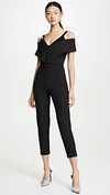 CUSHNIE Off Shoulder Cropped Jumpsuit