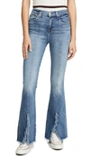 7 FOR ALL MANKIND EXAGGERATED KICK FLARE JEANS WITH FRAY HEM