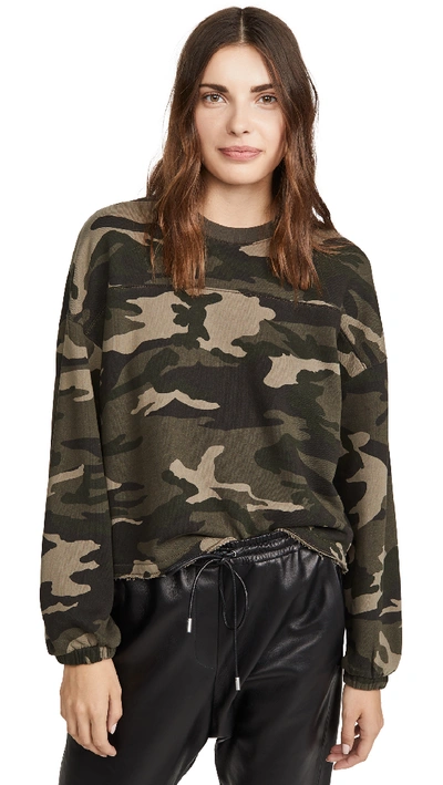 Atm Anthony Thomas Melillo French Terry Camo Sweatshirt In Jungle Camo