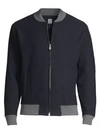 Eleventy Modern-fit Virgin Wool Bomber Jacket In Royal