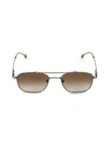 Colors In Optics Biscayne Small Rectangle 53mm Metal Sunglasses In Gunmetal