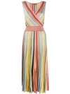 MISSONI STRIPED PLEATED DRESS