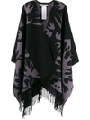 Mcq By Alexander Mcqueen Mcq Alexander Mcqueen Swallow Jacquard Poncho - Schwarz In Black