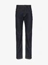 Fendi Schmale Jeans Mit Logo-tasche In Blue