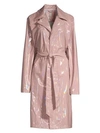 Rains Women's Holographic Overcoat In Pink