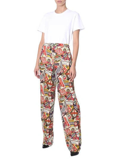 Dsquared2 Printed Palazzo Pants In Multicolour