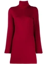 SARA BATTAGLIA TURTLENECK JUMPER DRESS