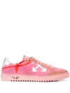OFF-WHITE OFF-WHITE LOW-TOP LACE-UP SNEAKERS - 粉色