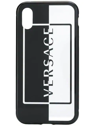 Versace Logo Printed Iphone X Case - 大地色 In Neutrals