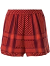 CECILIE COPENHAGEN HIGH-WAIST PATTERNED SHORTS