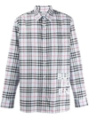 BURBERRY BURBERRY VINTAGE CHECK COTTON LOGO SHIRT - 蓝色