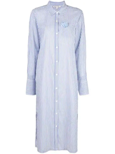 Alex Mill Striped Shirt Dress In Blue