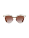 GUCCI CAT EYE ACETATE SUNGLASSES WITH PEARLS,491440J074012591394