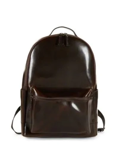 Robert Graham Classic Leather Backpack In Brown