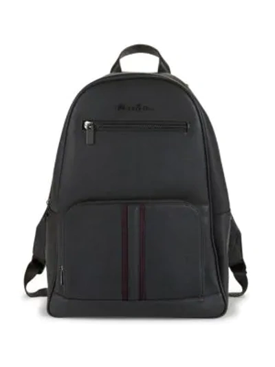 Robert Graham Logo Faux Leather Backpack In Grey
