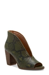 Lucky Brand Joal Bootie In Green Leather