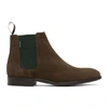 PS BY PAUL SMITH PS BY PAUL SMITH BROWN AND GREEN GERALD CHELSEA BOOTS