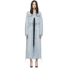 ALEXANDER WANG Blue Denim Fitted Trench Jacket