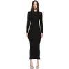 ALEXANDER WANG ALEXANDER WANG BLACK MOVING RIB SPLITTABLE DRESS