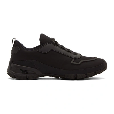 Prada Men's Gabardine Soft Runner Sneakers In Black