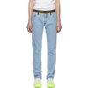 FENDI BLUE 'FOREVER FENDI' BELT JEANS