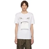 FENDI FENDI WHITE BAG BUGS ZIP MOUTH T-SHIRT