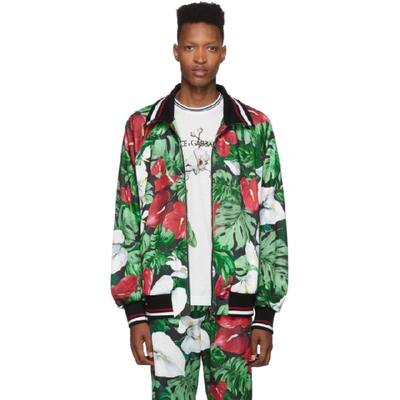 Dolce & Gabbana Dolce And Gabbana Multicolor Anthurium Print Track Jacket In Multicolour