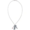 DSQUARED2 SILVER TAG NECKLACE