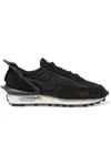 NIKE UNDERCOVER DAYBREAK LEATHER-TRIMMED SHELL AND SUEDE SNEAKERS