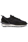 Nike Undercover Daybreak Leather-trimmed Shell And Suede Sneakers In Black