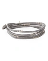 M COHEN MEN'S KNOTTED WRAP BRACELET WITH SILVER BEADS, GRAY,PROD146370066